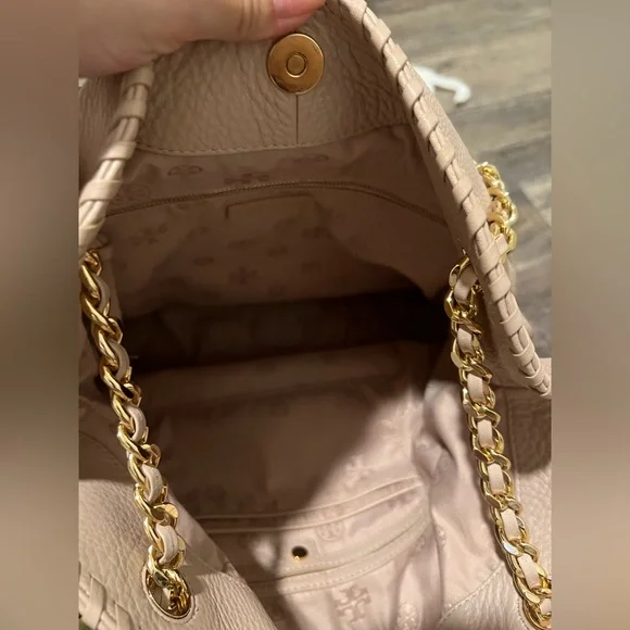 Tory Burch Tan/pink Leather Tote Bag - Picture 10 of 13